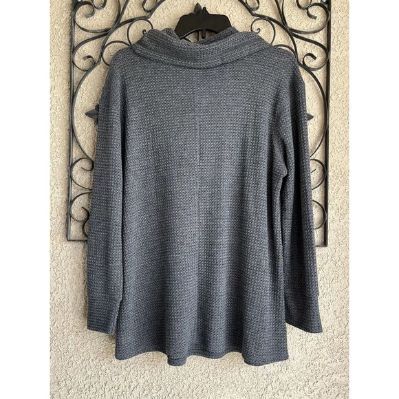 Lane Bryant cowl neck waffle sweater - size 14/16 - gray - Picture 4 of 7